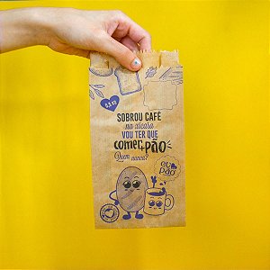 Saco Kraft Pardo 1/2Kg (22x33cm) - 35grs - Eu Amo Pão