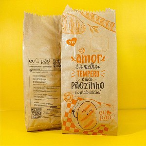 Saco Kraft Pardo 2Kg (34x40cm) - 35grs - Eu Amo Pão