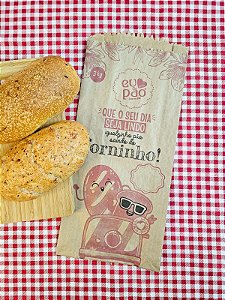 Saco Kraft Pardo 3Kg (38x47cm) - 35grs - Eu Amo Pão