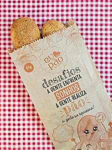 Saco Kraft Pardo 5Kg (44x54cm) - 35grs - Eu Amo Pão