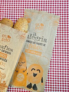 Saco Kraft Pardo 7,5Kg (50x60cm) - 35grs - Eu Amo Pão