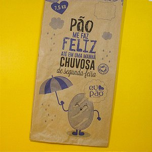 Saco Kraft Pardo 7,5Kg (50x60cm) - 35grs - Eu Amo Pão