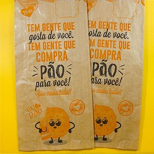 Saco Kraft Pardo 10Kg (56x60cm) - 35grs - Eu Amo Pão