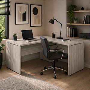 Conjunto De Mesa em L 135X135 Fresno/Fresno