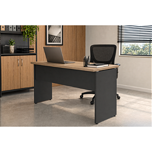 Mesa de Escritório 150x60 Reta Compacta com Tampo de 30mm