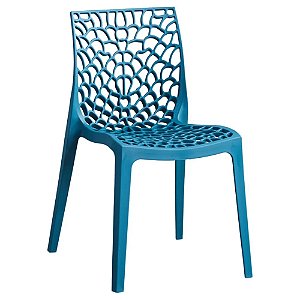 CADEIRA IRATI POLIPROPILENO (PP) AZUL PETROLEO