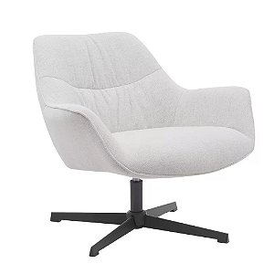 POLTRONA ARAPONGAS BASE GIR. REVEST. TECIDO NUDE