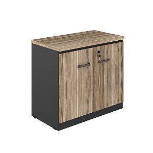 ESTOQUE - ARMARIO SECRETARIA 080LX045PX073A YARIS GEBBWORK MACADAMIA/PRETOS