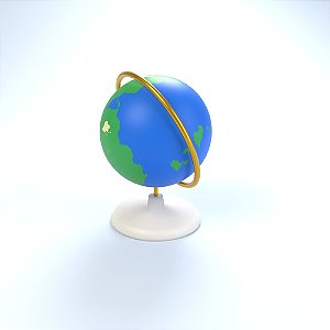 Planeta Terra de Mesa com Eixo Inclinado