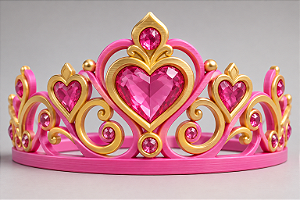 Coroa de Princesa Infantil Rosa