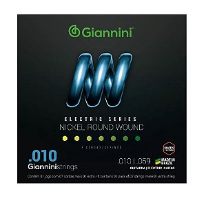 Encordoamento p/ Guitarra 7 cordas Giannini  010