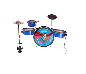 Bateria Infantil  Superman Azul