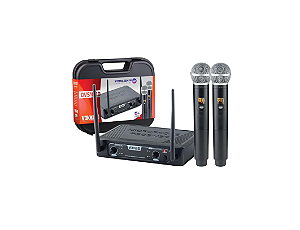 Microfone Duplo Sem Fio UHF Vokal DVS100DM