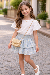 Blusa malha em lase semicropped tamanho 10