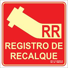 PLACA INDICATIVA - REGISTRO DE RECALQUE