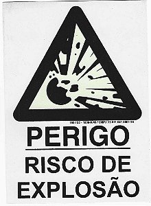 PLACA INDICATIVA - RISCO DE EXPLOSÃO