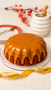 Bolo pão de mel com doce de leite