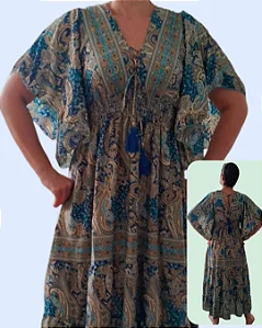 Vestido Longo de Seda