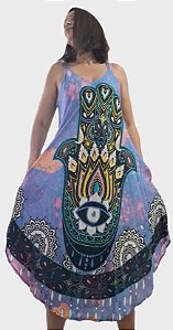 Vestido longo trapézio