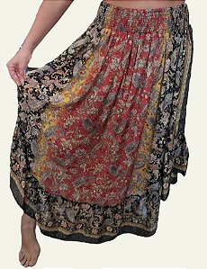 Saia longa estampada