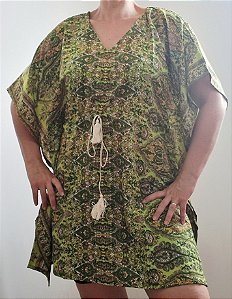 Kafta curta estampa verde