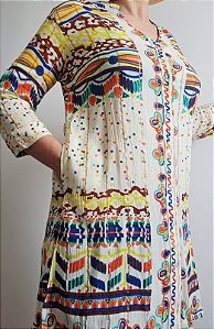 Chemise saída de praia camisa longa