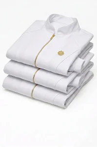 Kit Jaleco Feminino Gola Padre Manga Raglan Branco