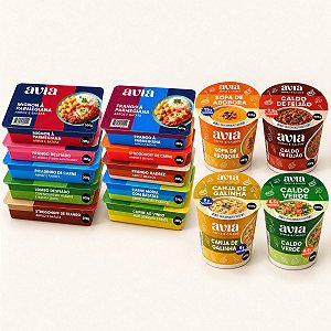 Kit Quinzena + Sopas Avia – 10 Marmitas + 4 Sopas