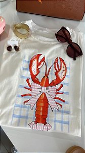 T-shirt alongada lagosta