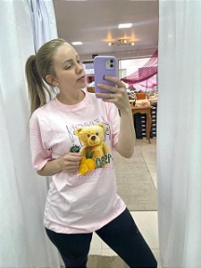 T-shirt alongada urso