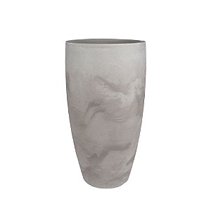 Vaso Conico Slim Liso 33 Cimento Queimado