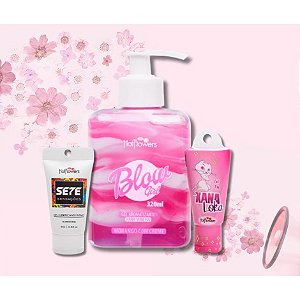 Combo Sabor & Sensação Hot Flowers - Kit com Blow Girl, Sete Sensações e Xana Loka