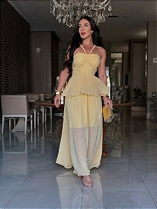 VESTIDO LONGO CHIFFON BELLA