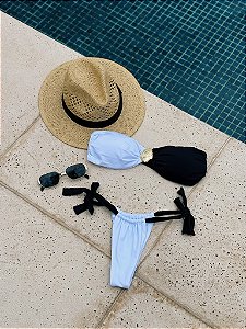 Biquíni Noronha Bicolor com Detalhe Dourado