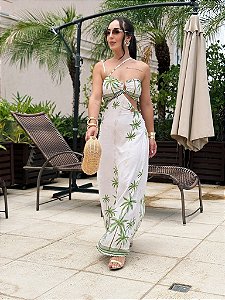 Vestido Verano Longo Estampado Praia