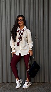 Legging de Pezinho Feminina Vinho
