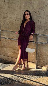 Vestido Drapeado Urban Glam Marsala