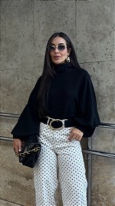 Blusa Importada Preta Manga Bufante