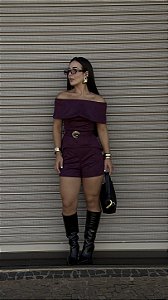 Conjuntinho Roxo Ombro a Ombro