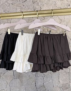 Saia Fluida Camadas Feminina
