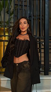 Corset Erika com detalhe em renda