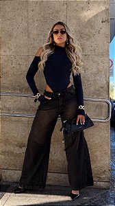 Body Feminino Gringa Mesqui Preto