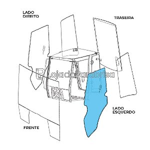 Vidro Porta Esquerda Retroescavadeira JCB 4CX 827/80472