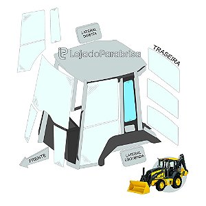 Vidro Janela Traseira Esquerda - John Deere - 310K/310L - T166060