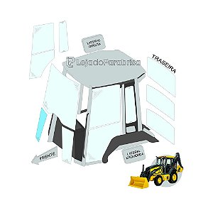 Vidro Parabrisa Inferior Direito - John Deere 310K/310L - T275630 / T407464