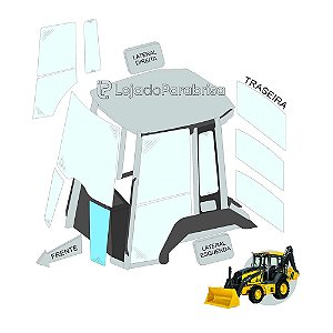 Vidro Parabrisa Inferior Esquerdo - John Deere 310K/310L - T275631 / T407465