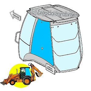 Vidro Lateral Traseiro Esquerdo Retro Case 580M 338424A1