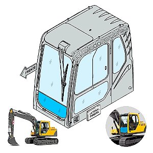 Para-brisa Frontal Inferior Volvo EC210 EC140B 14506844