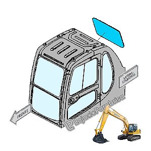 Vidro Vigia Traseiro Komatsu PC200-6 20Y5435142