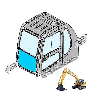 Para-brisa Frontal Inferior Komatsu PC200-6 20Y-54-36113
